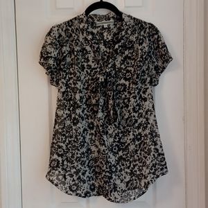 Pleione Floral Bow Tie Blouse